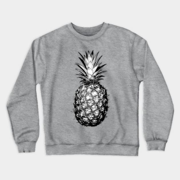 Black & White Pineapples Crewneck Sweatshirt by CumulusFactory